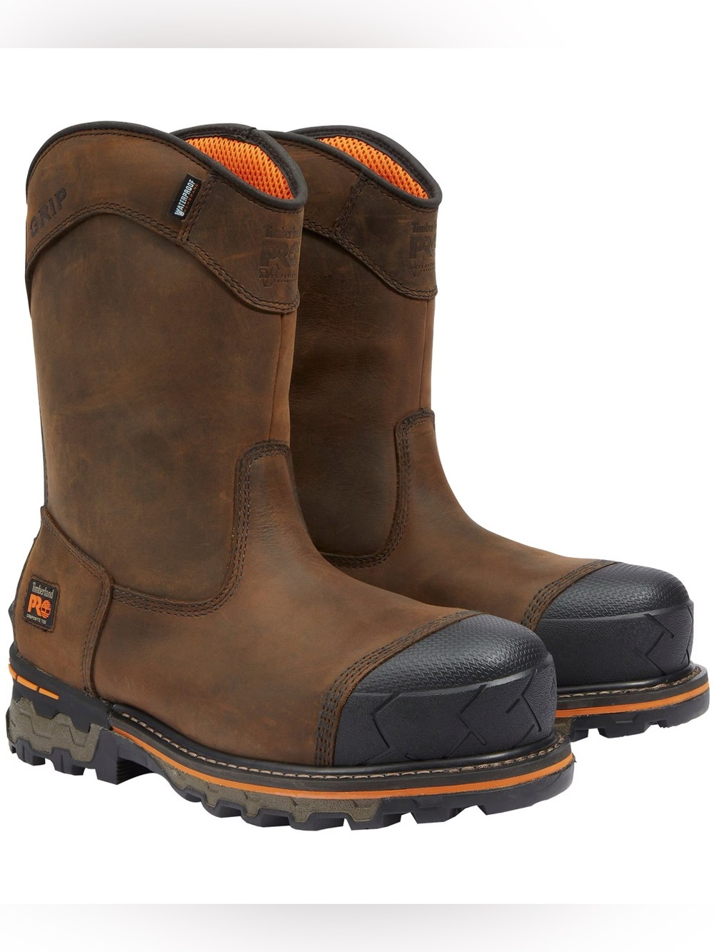 Timberland PRO Men's Boondock 8 Inch Waterproof Pull On Work Boots #TB1A4499214